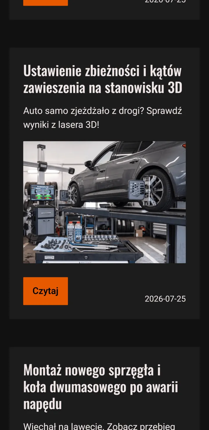 Karta na stronie warsztatu przedstawiająca przykładową realizację
